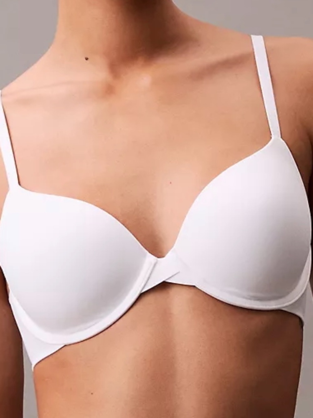 Calvin Klein Perfectly Fit Modern T-Shirt Bra 34B White NWT